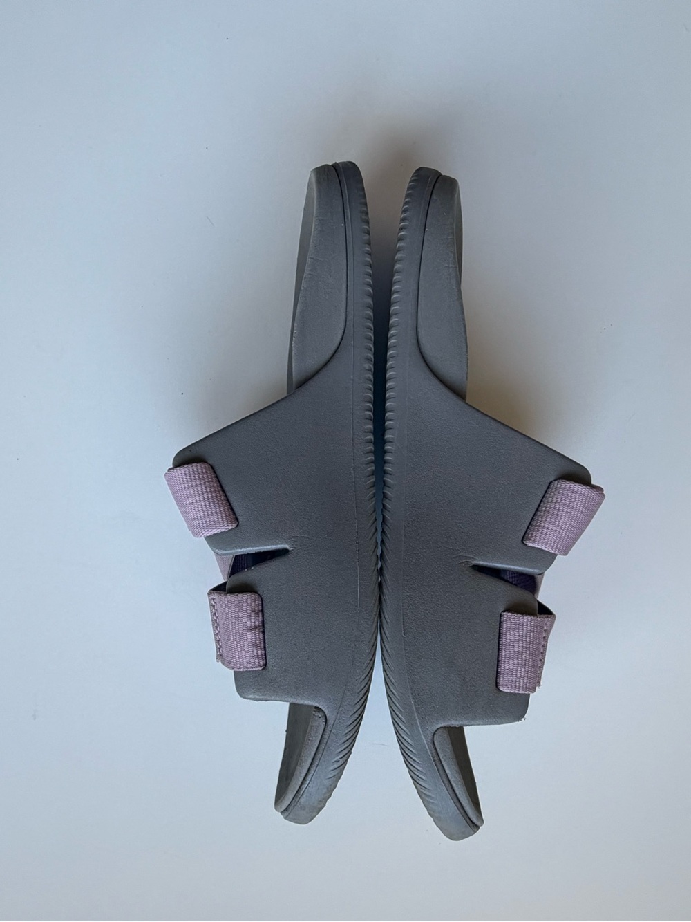 Chaco Lilac Strap Slide Sandals with Gray Footbed